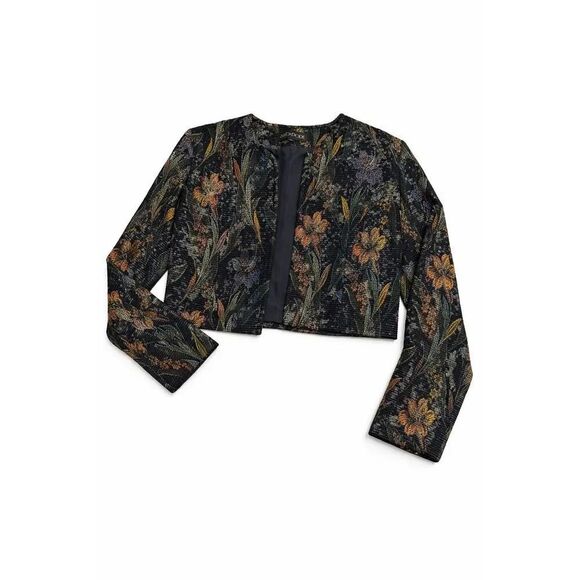 SARAPODE Jackets & Blazers - SARAPODE Women’s Vintage Floral Cropped Tapestry Jacket Size 40